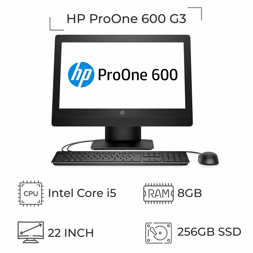 آل این وان استوک HP ProOne 600 G3 پردازنده i5 نسل 6