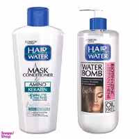 ماسک مو کامان (Comeon) مدل Keratin حجم 400 میلی‌لیتر + کرم آبرسان مو کامان مدل Bio Ten Hair Water حجم 400 میلی‌لیتر