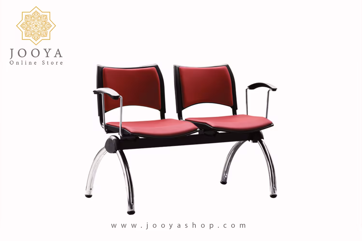 نیمکت انتظار نظری مدل اسمارت دسته دار با تشک پایه کروم سه نفره کد P823G