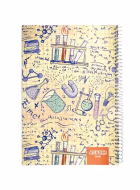 دفتر مشق 100 برگ آزاده طرح علمی - خرید آنلاین دفتر آزاده - چی بخونم