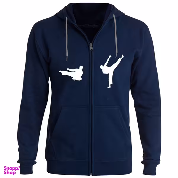 سویشرت مردانه طرح کاراته کد F207 رنگ سرمه ای