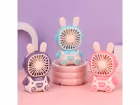 مینی فن شارژی (مینی پنکه رومیزی) تک سرعت مدل cool animals طرح خرگوش