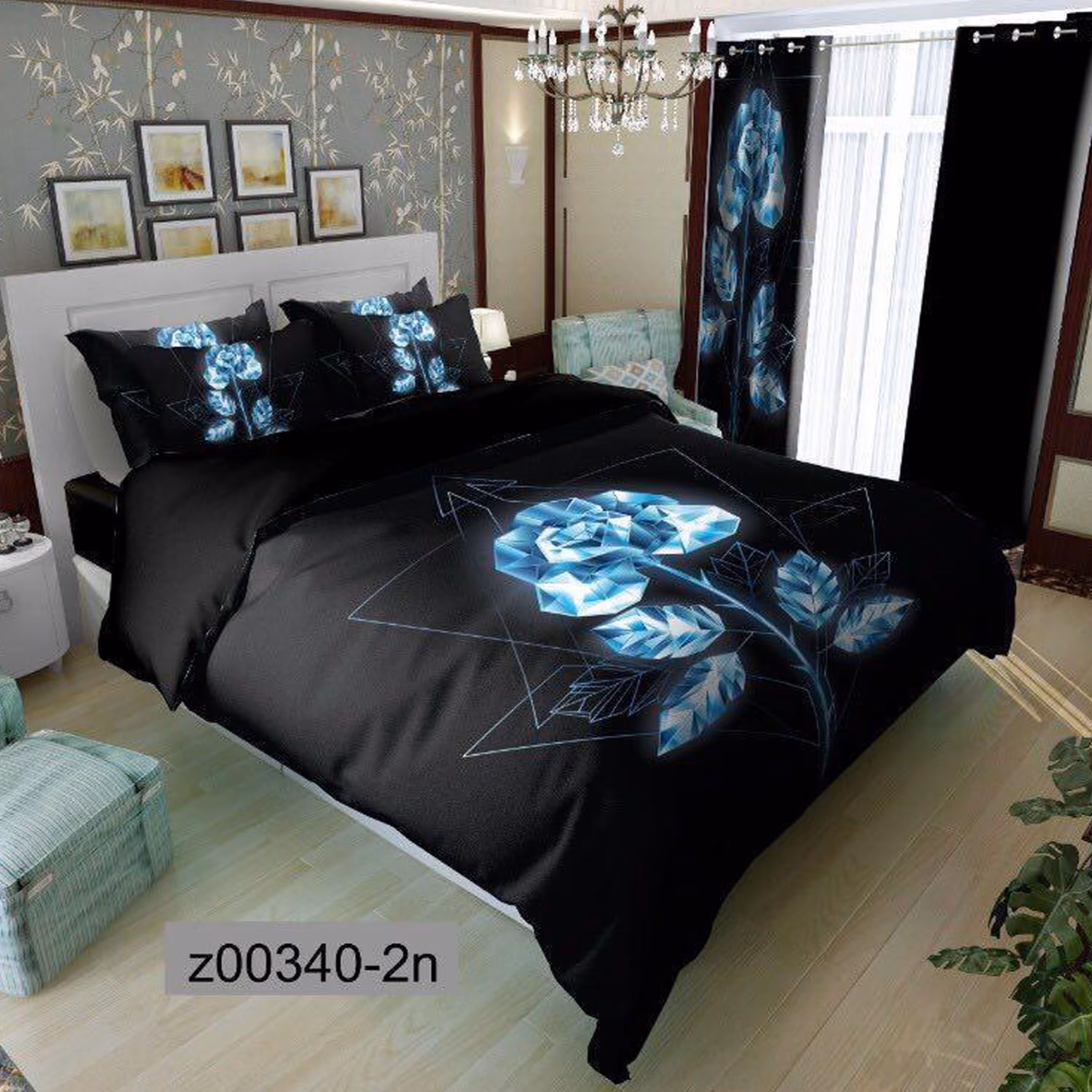 سرویس روتختی 2 نفره تنسل چاپی برندترک لند(Turk Land) z 340