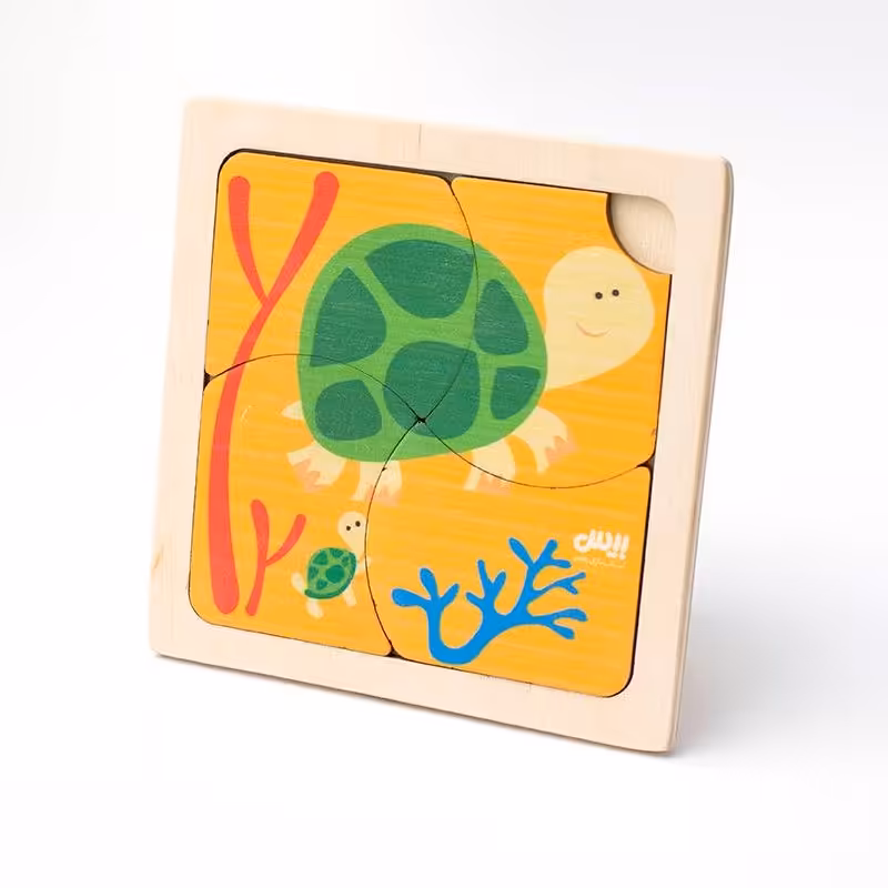 پازل 4 تیکه طرخ لاک پشت