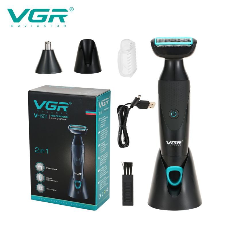 شیور اصلاح موی صورت و بدن گوش و بینی VGR V-601 شارژی وی جی آر مدل 601 فروشگاه قشمی شاپ instagram Qeshmishop