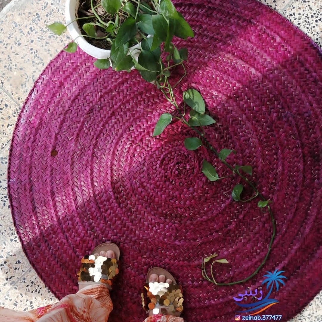 سفره حصیری تک رنگ