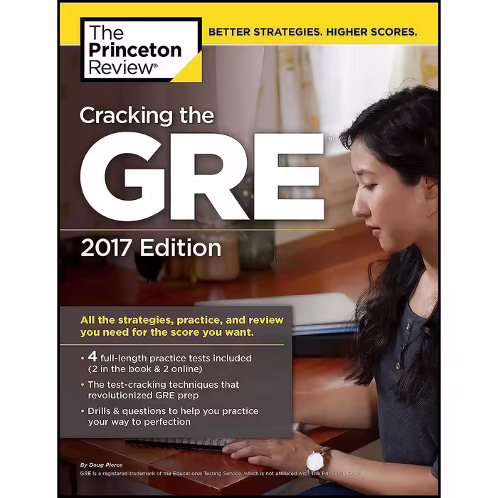 کتاب زبان اصلی Cracking the GRE with  Practice Tests  Edition 