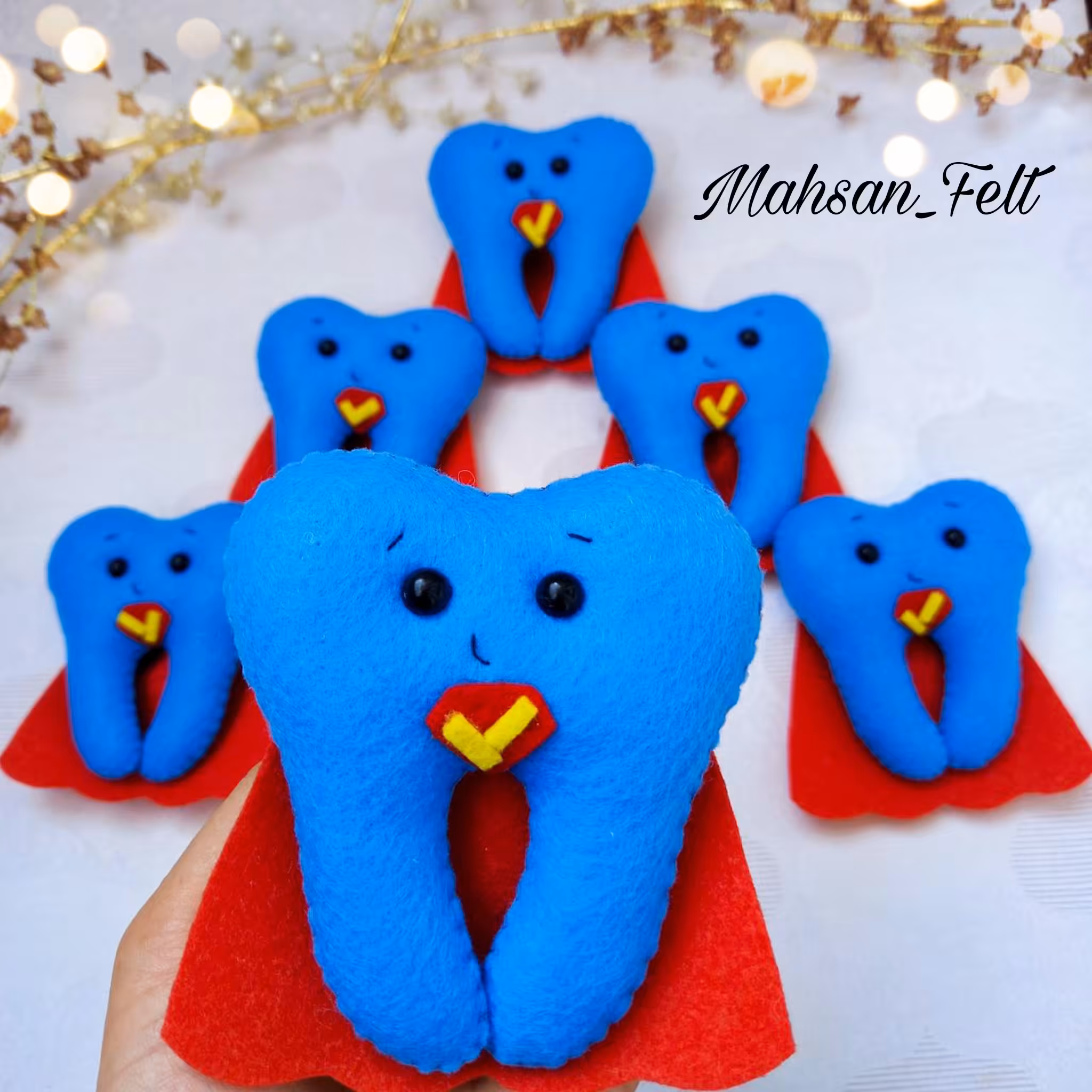 گیفت های دندونی نمدی با تم های مختلف و تم حیوانات شماره 1