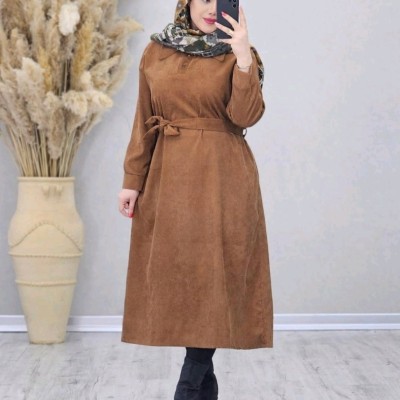 پیراهن زنانه مخمل کفتان پاییزه مدل صنم