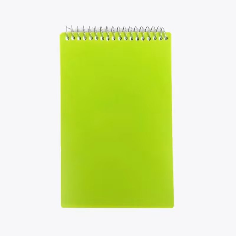 دفترچه یادداشت 1/8 سيمي تک رنگ صنوبر مدل 80 برگ