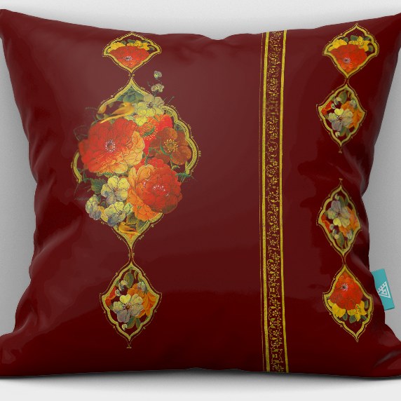 کاور کوسن مخمل 40x40 طرح  مرغ سحر 2 آرت مان