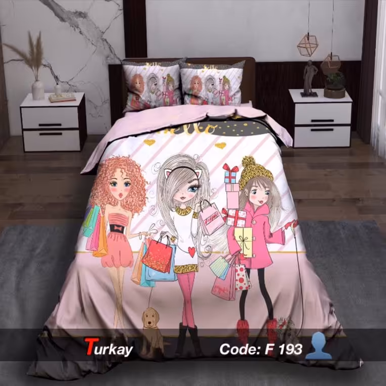 سرویس خواب  طرح  پرنسس F193یک نفره 5تکه