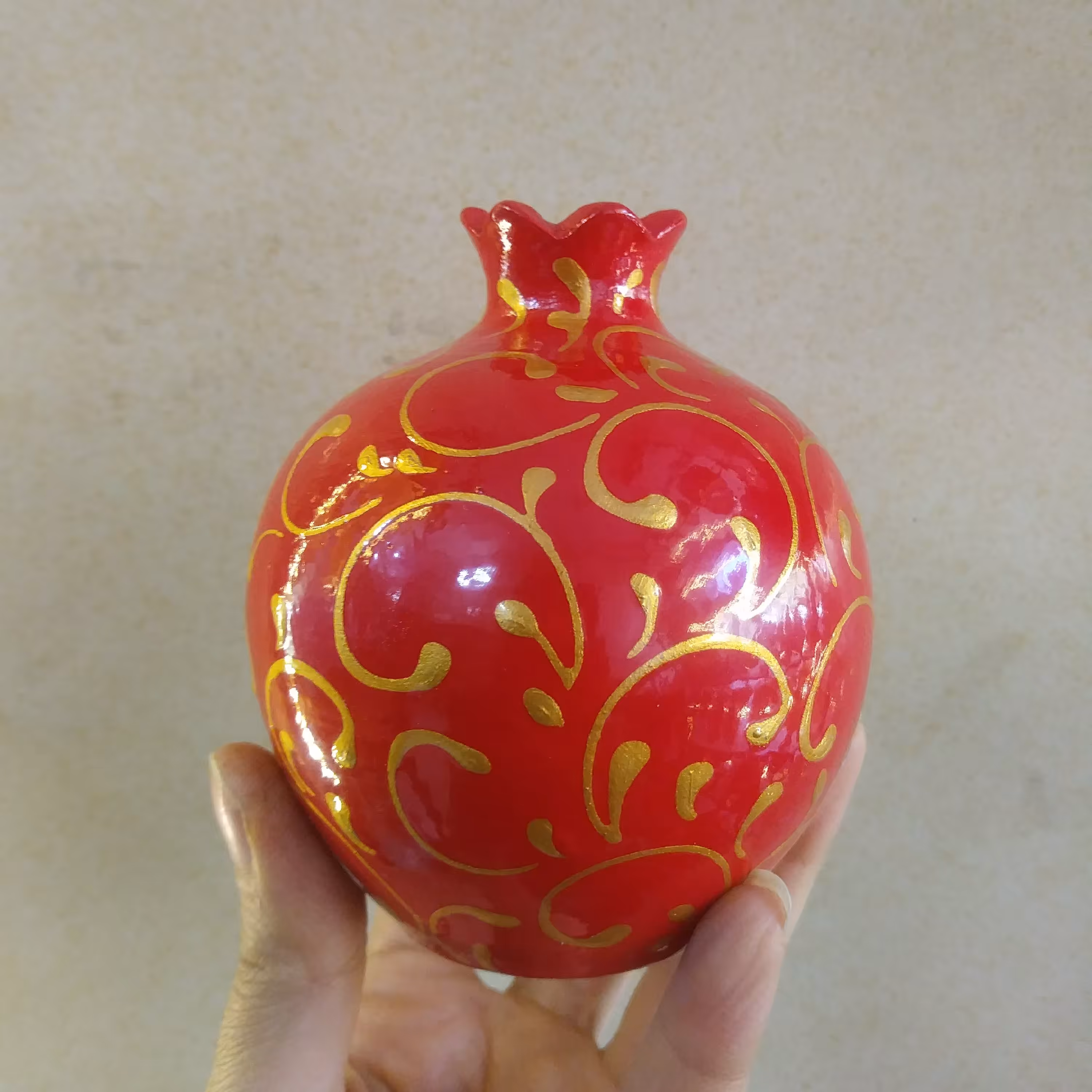 انار سفالی نقش دار دستی با طرح های مختلف انحصاری مناسب یلدا 