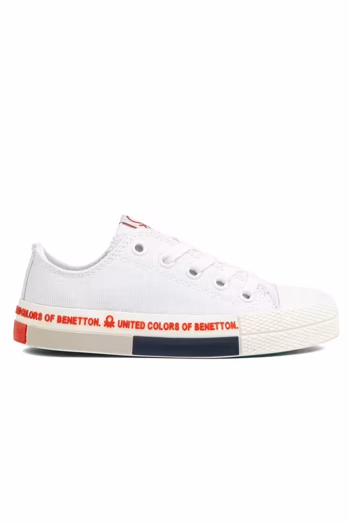 اسنیکر سفید دخترانه و پسرانه بچگانه ®| BN 70019 قرمز کفش ورزشی بچه گانه Benetton