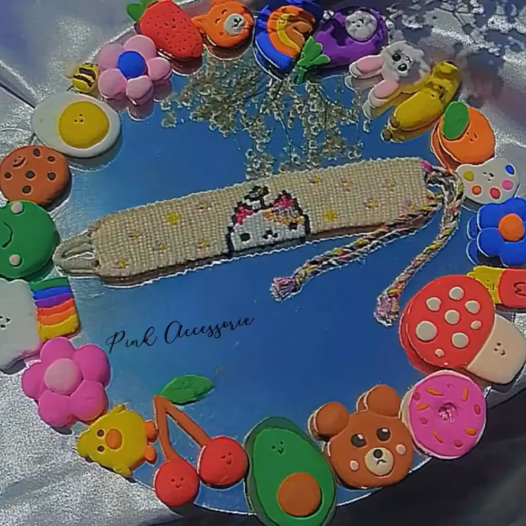 صنایع دستی، اکسسوری، دستبند دوستی، بافتنی، دستبند آلفابافی 