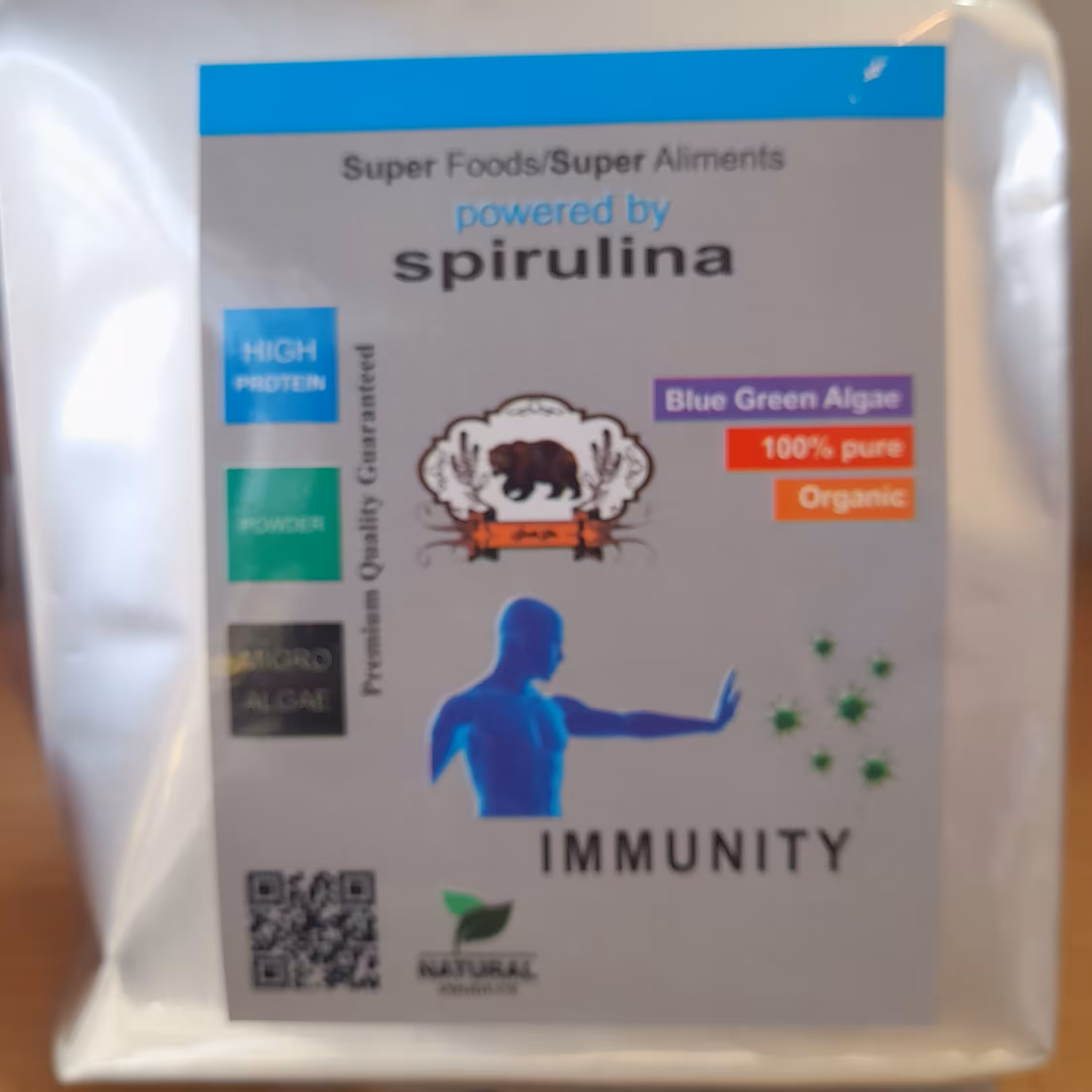 جلبک اسپیرولینا مخصوص افزایش و تقویت سیستم ایمنی  گرید انسانی ارسال رایگان