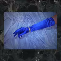 دستکش بلند آبی