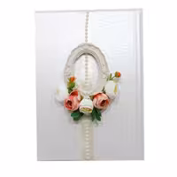 دفتر قباله گل نسترن قاب گچی مناسب بله برون