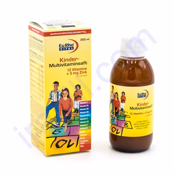شربت کیندر مولتی ویتامین یوروویتال 200 میلی لیتر