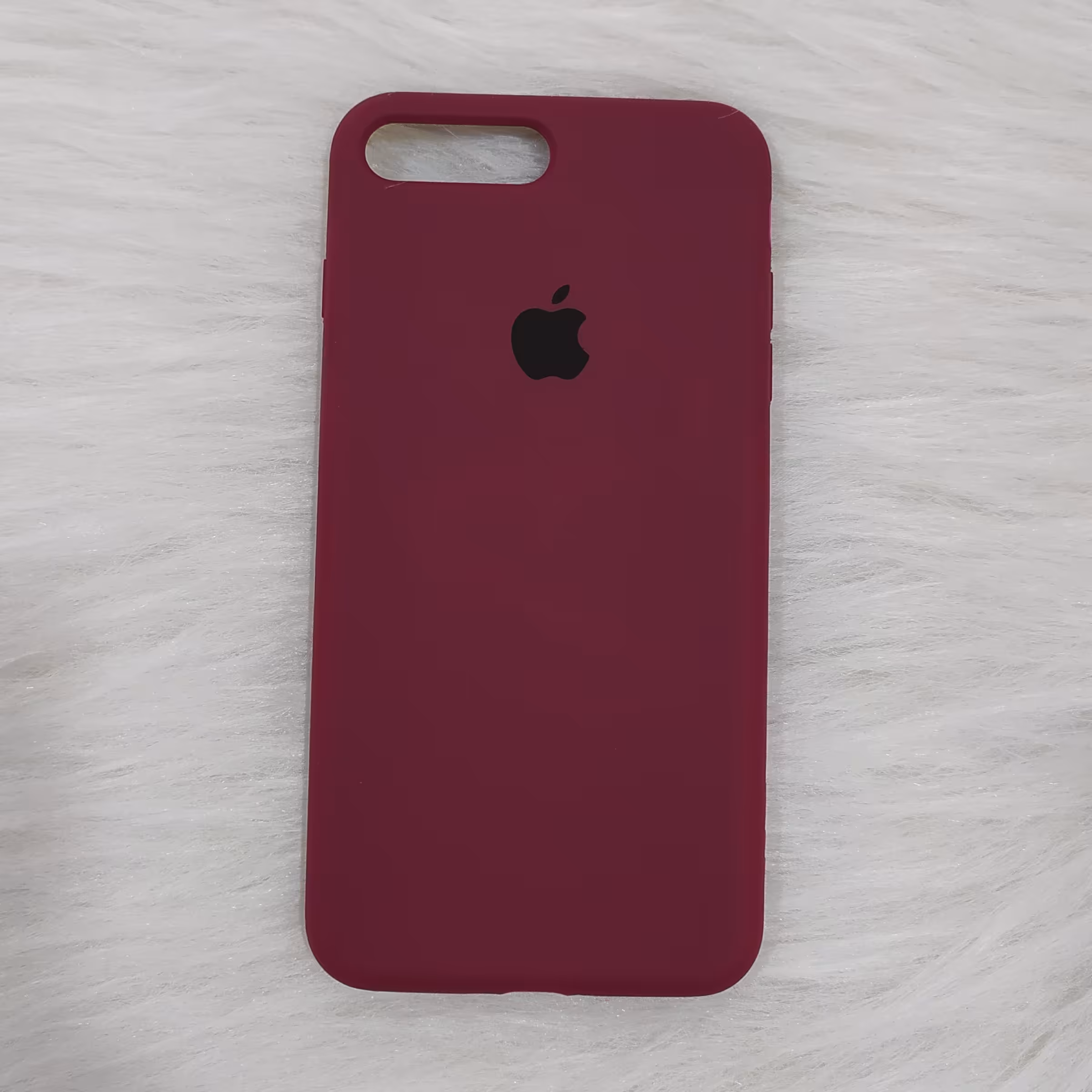 گارد آیفون  7 plus و 8 plus  سیلیکونی اورجینال پاکنی رنگ زرشکی 