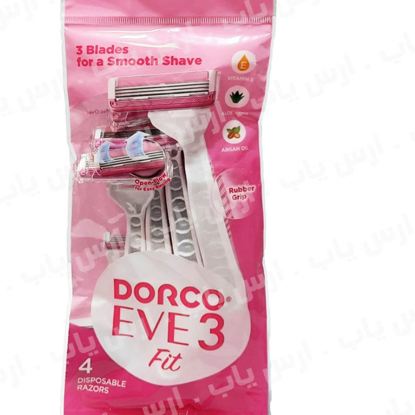 تیغ اصلاح 3 لبه زنانه دورکو مدل Dorco EVE 3 Fit بسته 4 عددی