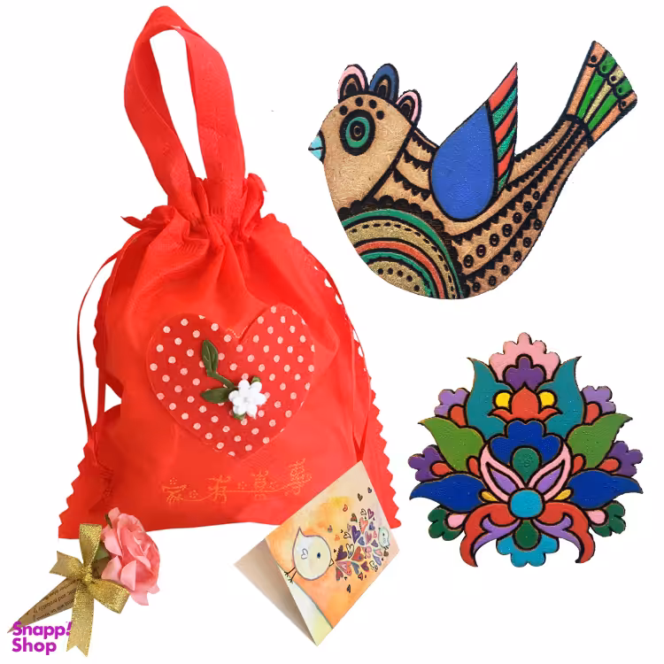 پک هدیه دو عددی گل سینه مجموعه 5 عددی