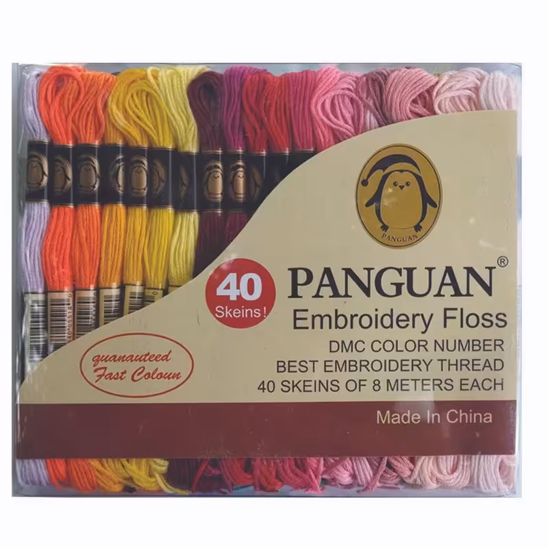 نخ کوبلن پنگوئن مدل PAG40 مجموعه 40 عددی در 40 رنگ بدون تکرار (کیفیت بالا)