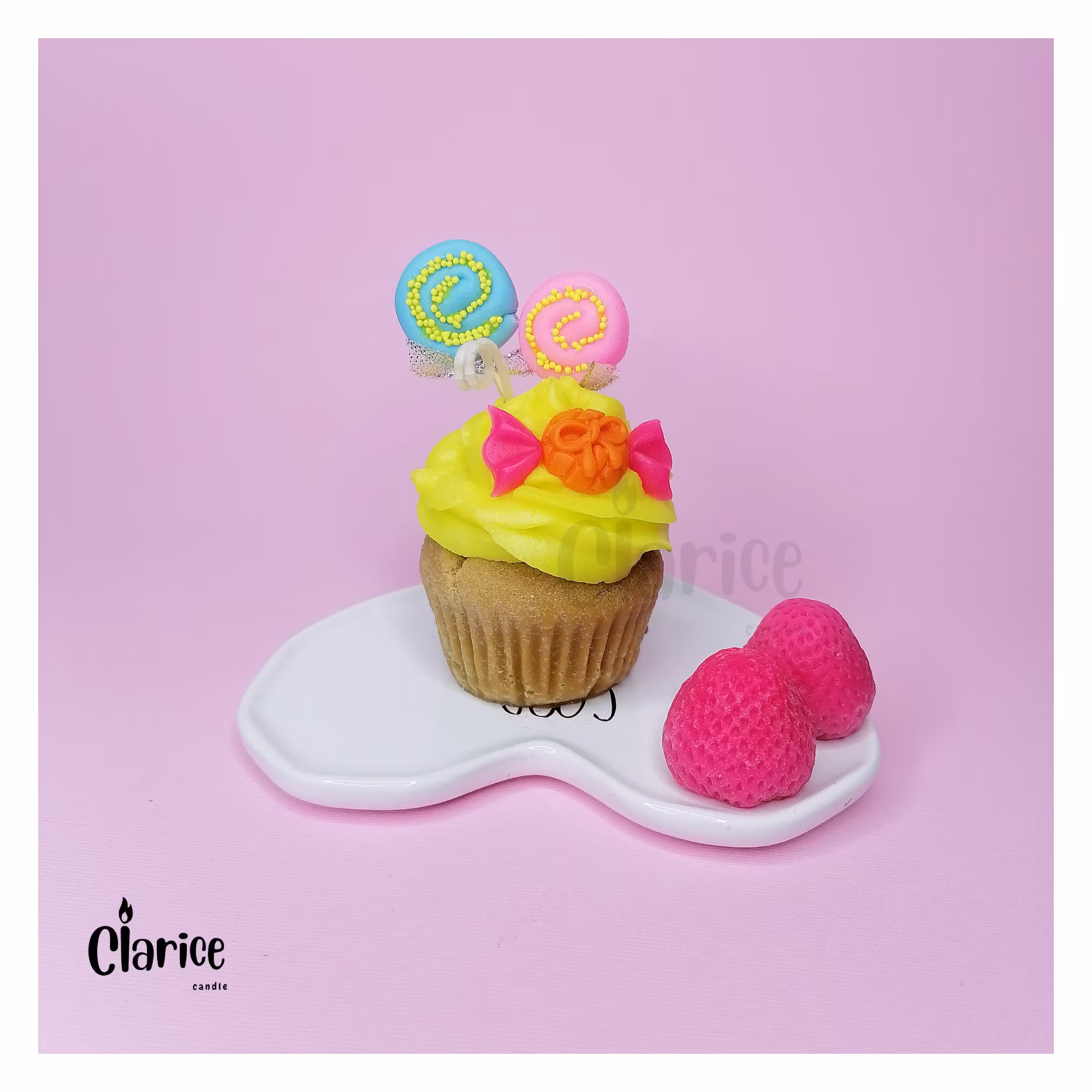 شمع فانتزی کاپ کیک با آبنبات و شکلات،هدیه تولد