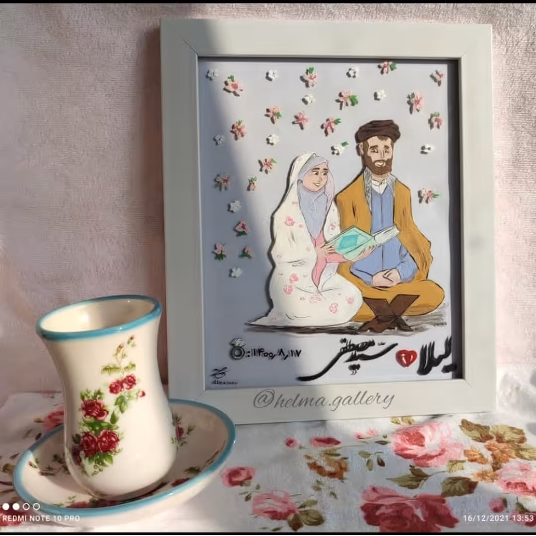 تابلو اکریلیک مقاوم روی شیشه،یادبود عقد، در طرح و رنگ و تاریخ دلخواه قابل سفارش 