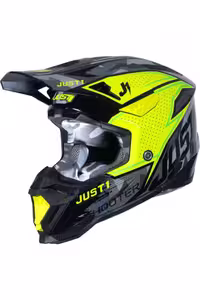 کلاه کاسکت موتورسیکلت مشکی ایمنی 1 J40 FLASH MOTOCROS JUST