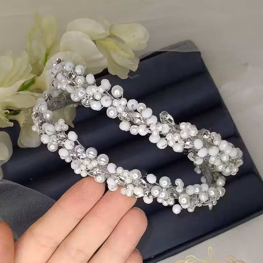 تل سر دوبل زیبای مروارید و مارکیز  مناسب مجالس 