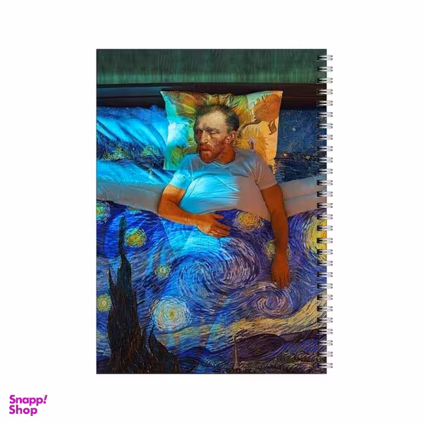 دفتر مشق 100 برگ بامبیلیپ طرح ونگوگ در شب پر ستاره کد 7222221