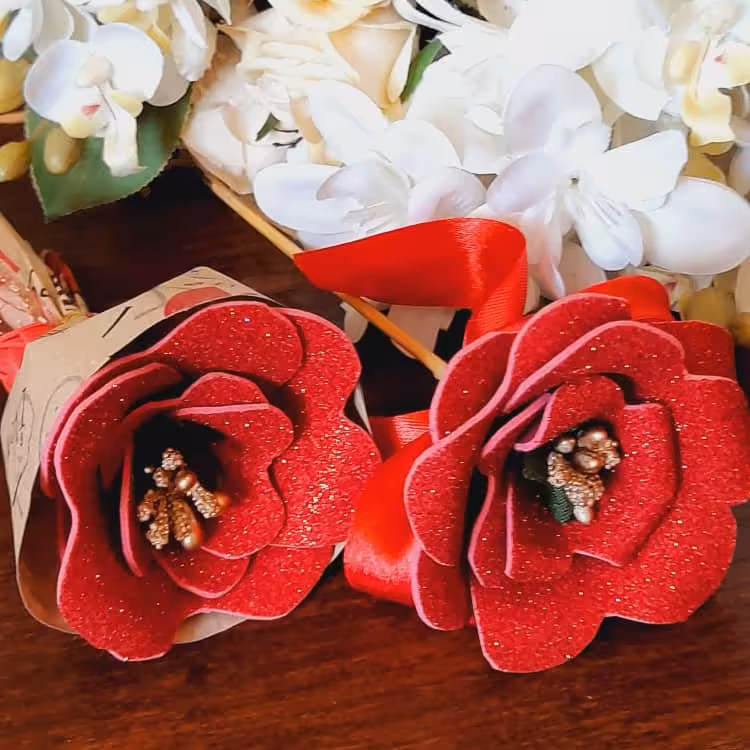 شاخه گل فومی اکلیلی ویژه ولنتاین و روز عشق