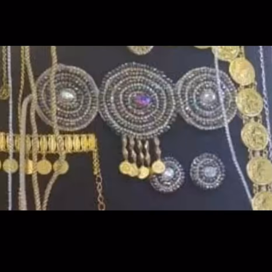 کمربند مجلسی نقره ای 