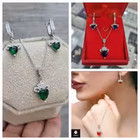 نیمست نقره جواهری(بارنجیر دیپلمات) نگین قرمز  قلبی شیک و خاص  طول 40 سانتیمتر نقره با عیار 925 و آبکاری طلاسفید