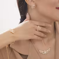 ست کامل جواهری  اصل نگین اتمی مخراج کاری شده