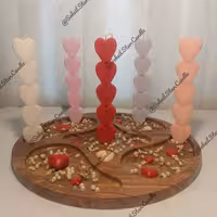 شمع قلب های ایستاده تکی