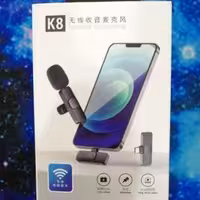 میکروفون بیسیم برد 20m وایرلس دار و سوکت Type-C و لایتنینگ