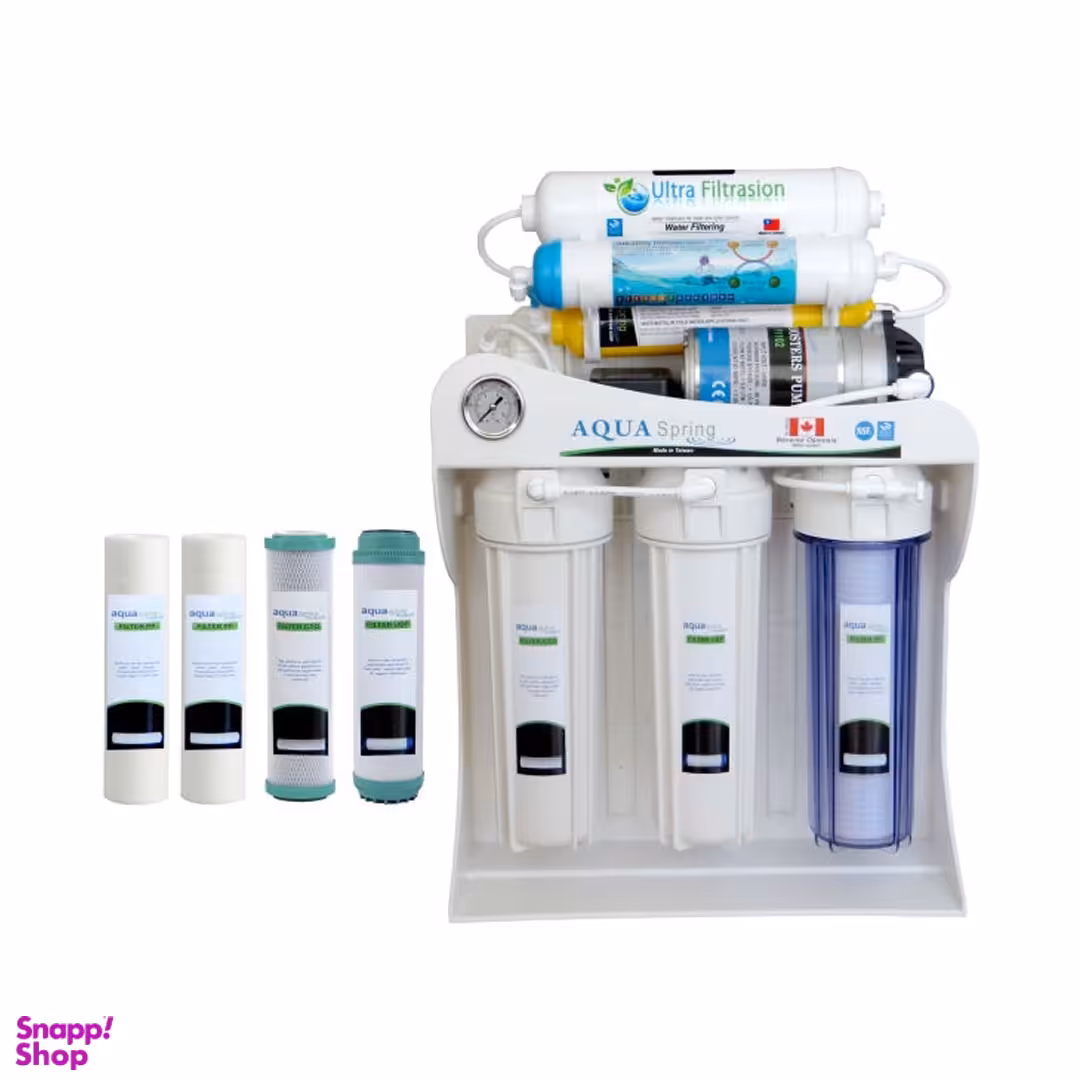 دستگاه تصفیه کننده آب آکوآ اسپرینگ مدل SF4707 به همراه فیلتر مدل 01 بسته 4 عددی