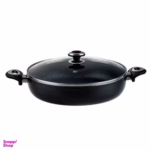 تابه دو دسته درب دار زرساب مدل گرانیتا سایز 32