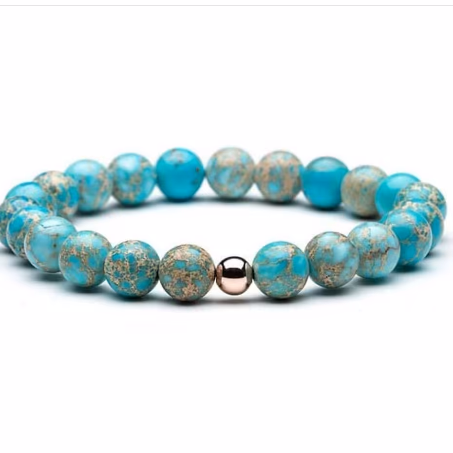 دستبند فیروزه آفریقایی و حدید