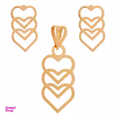 نیم ست طلا 18 عیار زنانه کد 19