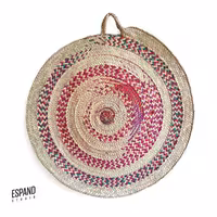 سفره حصیری رنگی طرح غمزه - ساخته شده از برگ نخل  سایز80 سانتی از برند اسپند