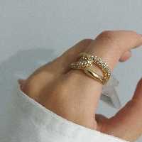 انگشتر نگین کار شده برند acc دارای بارکد اصالت کالا سایز مدیوم