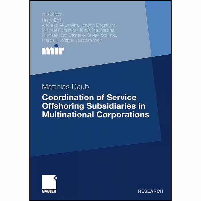 کتاب زبان اصلی Coordination of Service Offshoring Subsidiaries in Multinational 