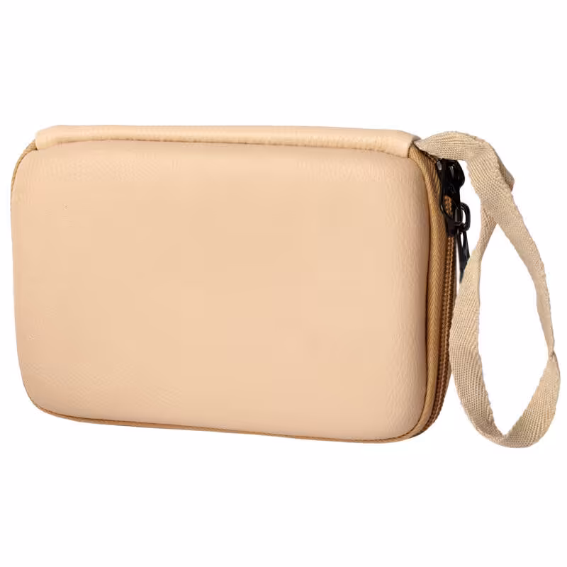 کیف هارد اکسترنال بزرگ رنگ کرم طرح رویه چرم 12*18Bag Hard External 12*18