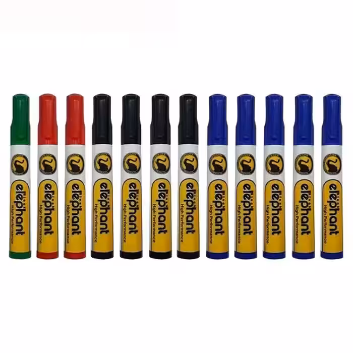 ماژیک وایت برد بلک الفنت کد 80202 بسته 12 عددی