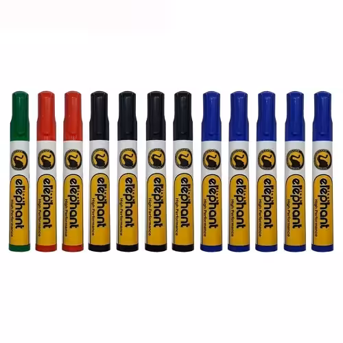 ماژیک وایت برد بلک الفنت کد 80202 بسته 12 عددی