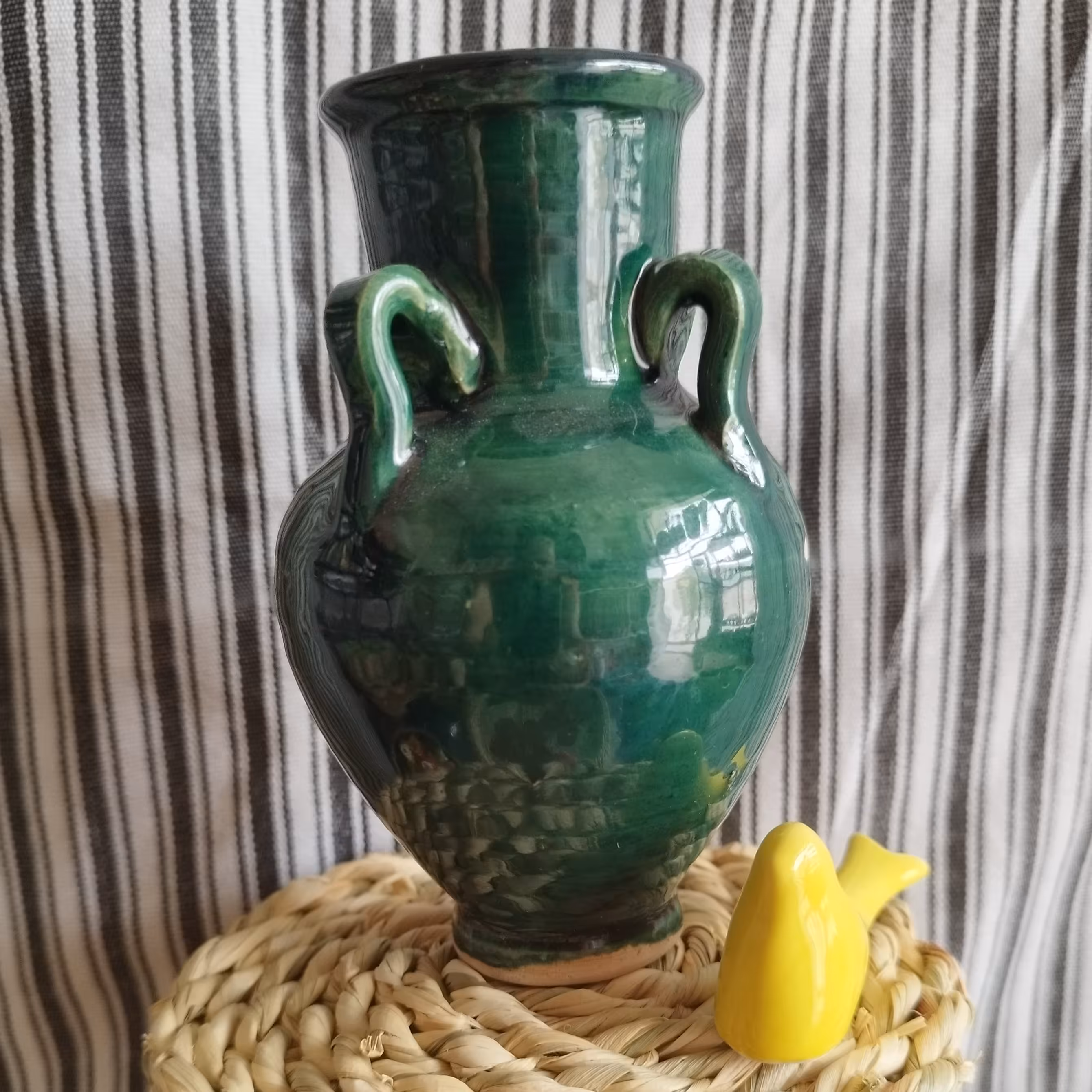 کوزه سفالی لعابی