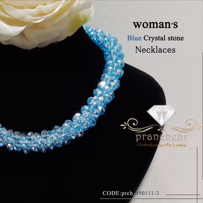 ست گردنبند و گوشواره سنگ کریستال